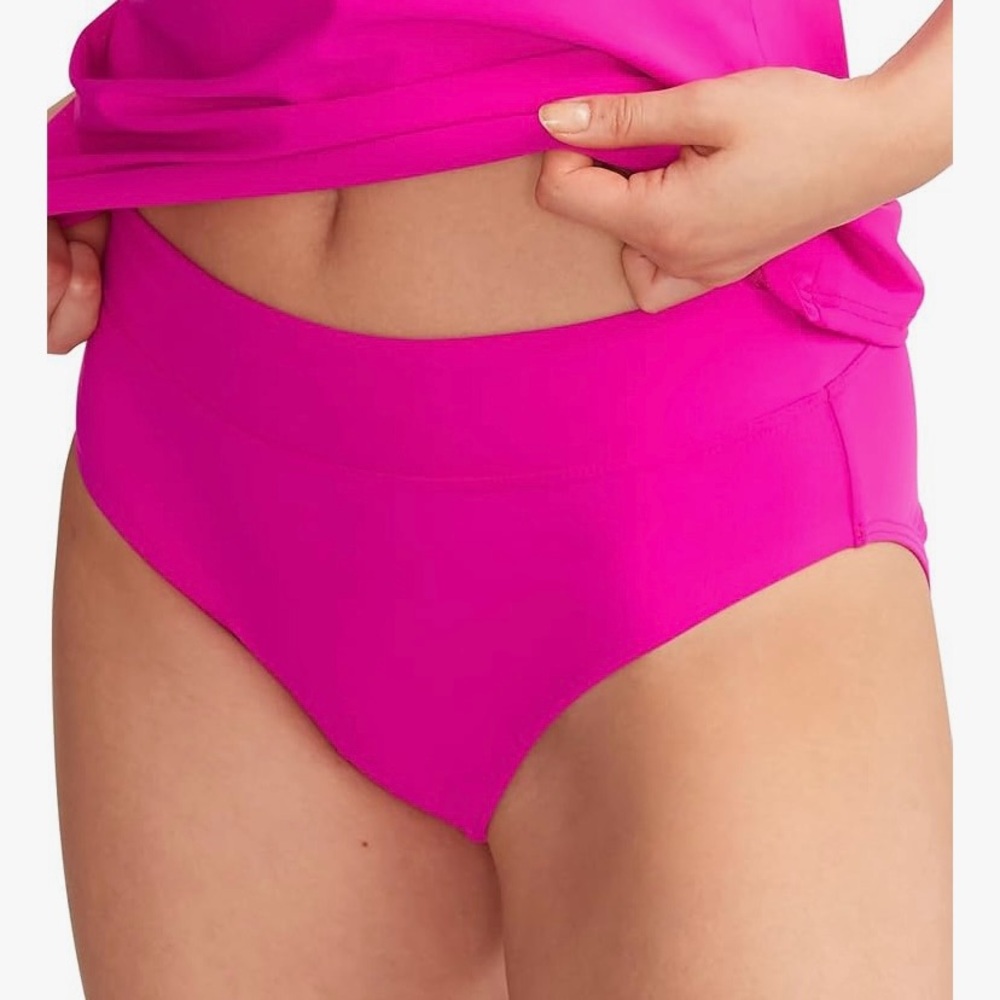 Birdsong High-Waist Fold Over Bikini Bottom - In Berry
